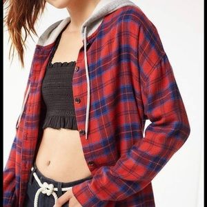 urban comfy flannel with hood